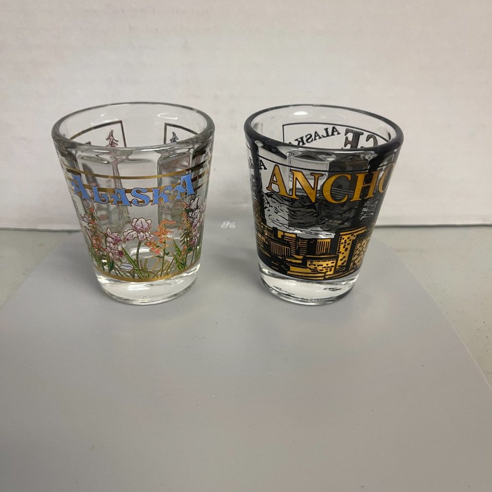G126 - 2 Alaska Shot Glasses